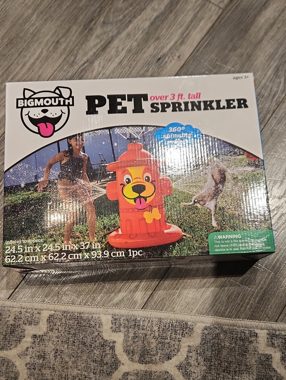 BigMouth Red Pet Sprinkler - Inflatable Dog Hydration Toy Over 3' Tall
